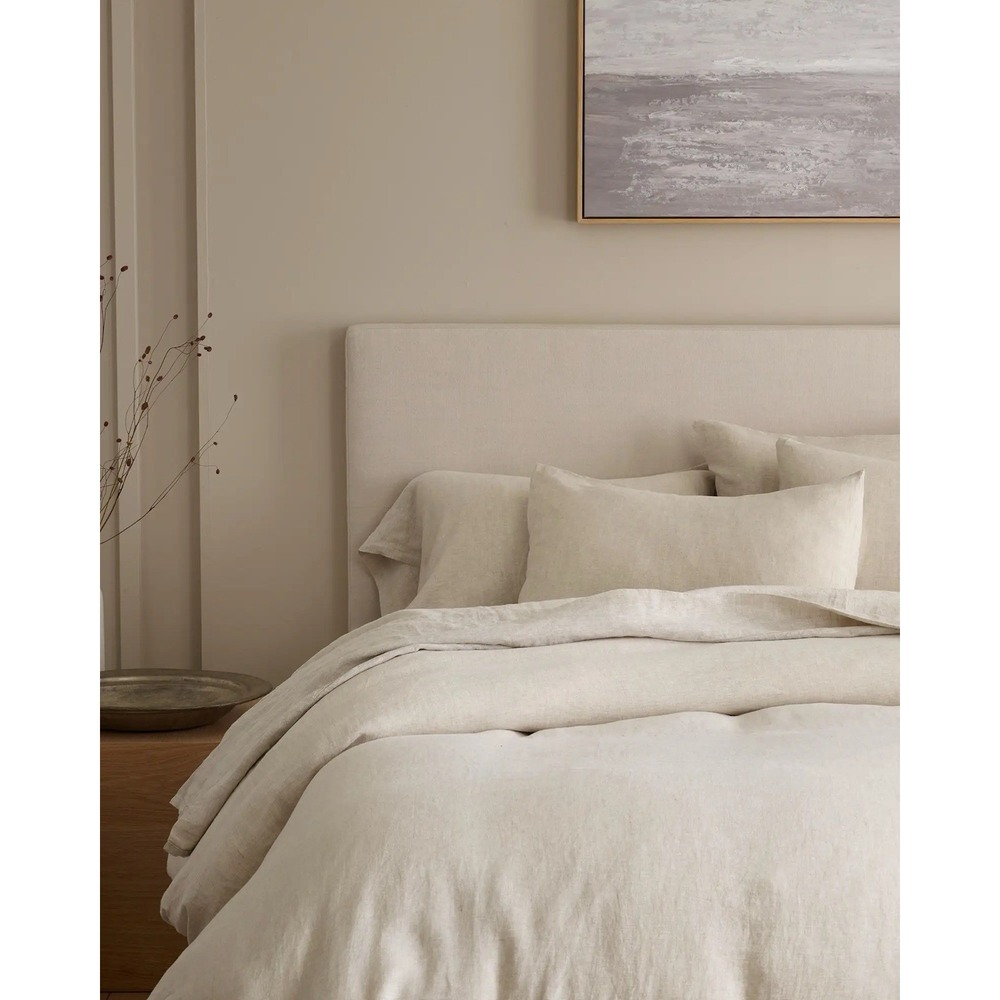 Quince NWT European Linen Chambray Beige Duvet Cover Full/Queen Without Sham Set - Picture 2 of 7